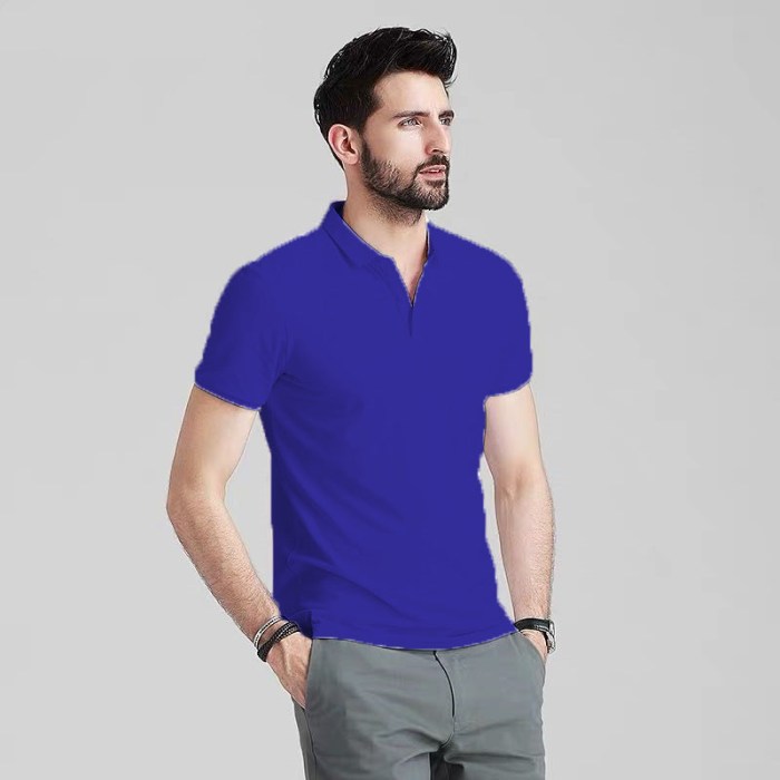 Royal blue dress shirt men