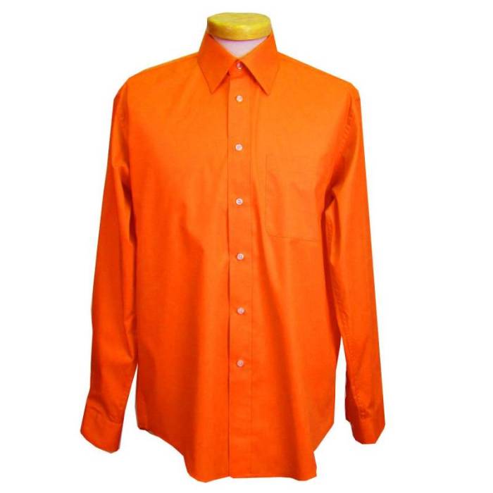 Men's dark orange dress shirt