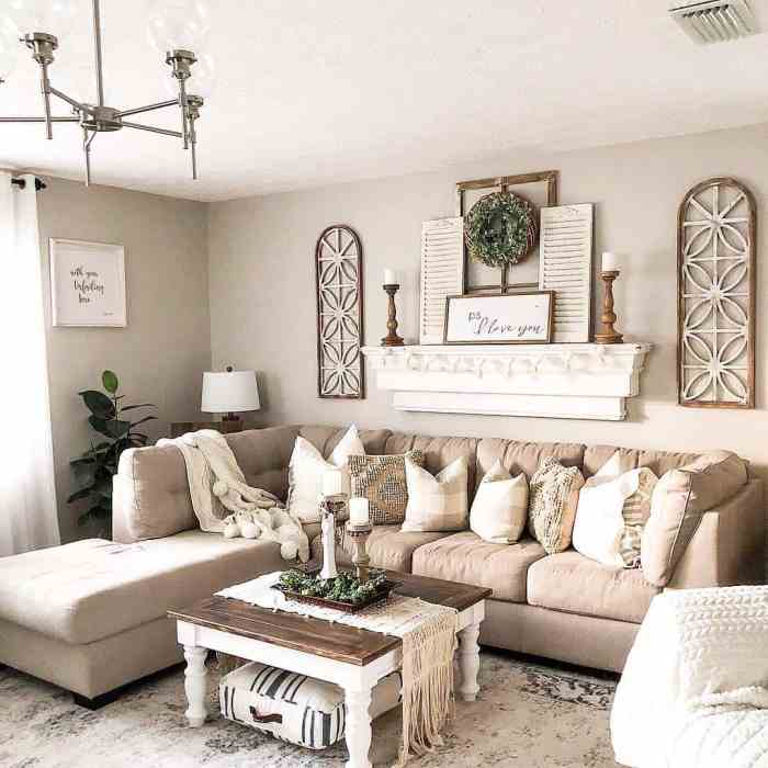 How to decorate your living room farmhouse style