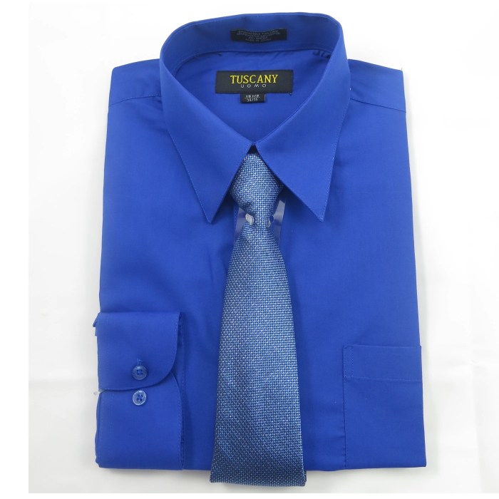 Royal blue dress shirt men