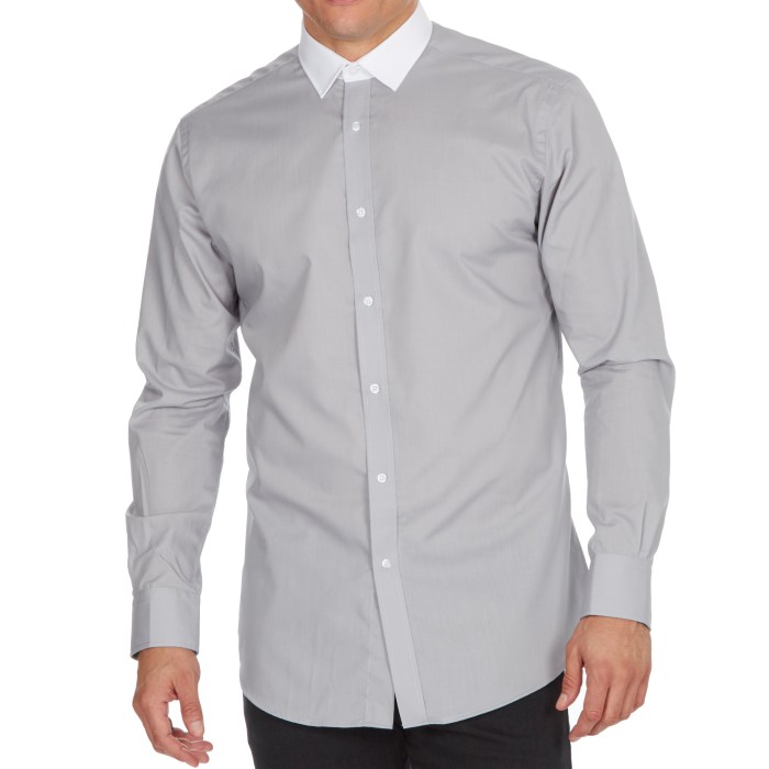 Grey dress shirt mens